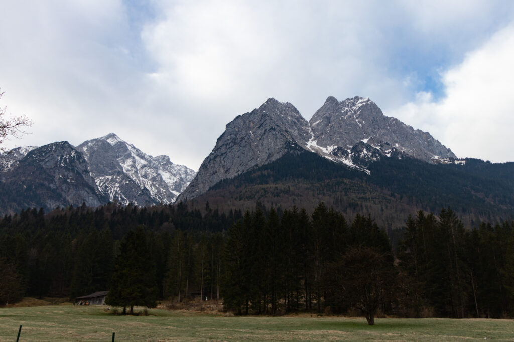 Zugspitze Norvia vyhled z parkoviste